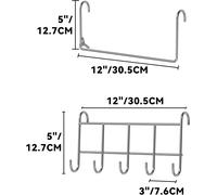 ASFASFq-Support pour Ustensiles de Barbecue avec 5 Crochets, Porte Sopalin, Accessoire de Barbecue Crochet pour Gril à Gaz et Gril à Charbon de Bois, Support Ustensiles Cuisine