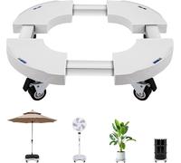 ASFASFq-Support Roulette Porte Plante a roulettes Réglable 38-50cm pour Pot de Fleur, Plante, Pied de Parasol, Plateau Roulant pour Intérieur à Extérieur, Capacité de Charge 200 kg