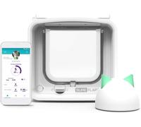 Asfasfq-Sure Petcare Chatière À Puce Électronique Connect Avec Hub, Technologie Dualscan, Compatible Avec Médaillon D'identification Par Radiofréquence Et Puce, Contrôle Par Application