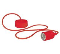 Asfasfq-Suspension En Silicone Avec Cordon Textile, 100 Cm, Réglable En Hauteur, E27, Rouge
