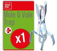 ASFASFq-SWISSINNO Piège à Taupes et Campagnols Classic ¿ Piège Efficace, Durable et Facile à Utiliser pour Éliminer Taupes et Rongeurs dans Le Jardin, Argent