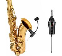 ASFASFq-Système de Microphone pour Saxophone sans Fil Émetteur et récepteur sans Fil UHF Microphone à Pince pour trompettes, Saxophones et systèmes de sonorisation Active, St-5