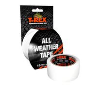 ASFASFq-T-Rex All Weather - Tape Ruban adhésif transparent tout temps 48mm x 25m, résistant aux intempéries, imperméable, chaleur et UV Extra fort, intérieur/extérieur, idéal réparation auvents/tente