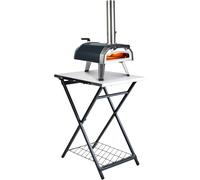ASFASFq-Table Pliante Extérieure Compatible 12¿ & 16¿ Ooni Four a Pizza Surface Acier INOX Cuisine Exterieure desserte Exterieur Mobilier Jardin Desserte INOX Chariot Plancha