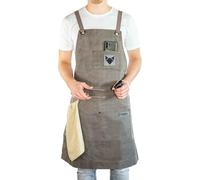 ASFASFq-Tablier de barbecue Finitions de qualité supérieure Avec imprégnation par couche de cire, gris, taille unique
