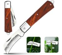 ASFASFq-Taozoey Couteau de Greffage Pliant, Serpette Jardin, Horticultural Knife, Champignon, Garden Knife, Pliable Greffe D'élagage, Acier Inoxydable, Outil de Jardin (B)