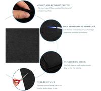 ASFASFq-Tapis ignifugé 50x50 cm Tapis Barbecue 5mm d'épaisseur Tapis Anti Feu Sol Exterieur Protection Thermique Tapis de Soudure pour Barbecue Gril Camping