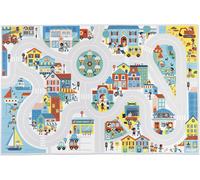 ASFASFq-Tapis Voiture Enfant - Thème Ville - Doux & Anti-dérapant - Motif Urbain - Tapis de Jeux Chambre Fille & Garçon - 120 x 78cm - Lavable à la Main ¿ A partir de 2 Ans - J05910