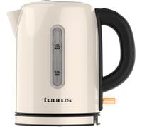ASFASFq-Taurus - Bouilloire électrique vintage 2400W 1L Base 360° Arrêt automatique LED Acier inox Poignée ergonomique Indicateur d¿eau Crème rétro chic