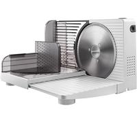 ASFASFq-Taurus Cutmaster Compact - Trancheuse électrique 100W, Pour jambon, viande et saucisson, Découpe de 1 à 15 mm, Lame en acier inoxydable de 17 cm, Table de découpe pliable, Protection des doig