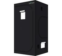 ASFASFq-Tente de culture 100 x 100 x 200 cm pour culture hydroponique 600D avec fenêtre d'observation en mylar imperméable et hautement réfléchissante et bac de sol pour système de culture