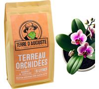 Asfasfq-Terre D'auguste - Terreau Orchidée 6l, Substrat Premium Pour Rempotage Orchidée, Idéal Pour Plantes D'intérieur