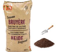 ASFASFq-Terre de Bruyere 50L - pour Toutes Les Plantes Acidophiles - Rhododendrons et Azalées - Usage Intérieur et Extérieur - Parc, Jardin, Terrasse, Balcon, ...