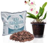 ASFASFq-Terreau Professionnel pour Orchidées - Bark Organique Naturel avec Écorce de Pin Maritime et Tourbe Blonde, Idéal pour Orchidee et Pot de Fleur Intérieur