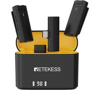 ASFASFq-TG103 Micro Cravate sans Fil iPhone et Android, Plug-Play, Double Capsule Microphonique, Bruit DSP, 40h D'utilisation, pour l'enregistrement Vidéo, Tiktok, Youtube, Créateurs de Vlogs