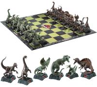 Asfasfq-The Noble Collection Jurassic Park Chess Set - 32 Highly Detailed Plastic Chess Pieces - Officially Licensed Jurassic Park Film Set Movie Game Gifts