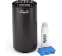 ASFASFq-THERMACELL Diffuseur Anti-Moustiques et Moustiques Tigres - Extérieur, Jardin, Terrasse - Sans Fil - Zone de Protection 20m² - Inodore - 3 Recharges Incluses pour 12h de Protection - Noir THP