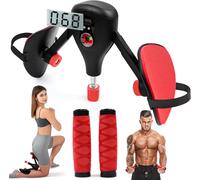 Asfasfq-Thigh Trainer Pelvic, Hip Trainer Exerciseur 15-35 Kg Résistance Réglable, Appareil De Musculation Pour Fessier Cuisses, Avec Compteur, Sangles Jambes Fixes Et Poignée Remplaçable Pour Hommes