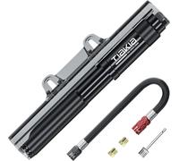 Asfasfq-Tiakia Pompe À Vélo Mini Pompe Haute Pression 260psi Petite Pompe À Main Pour Valve Presta Schrader Dunlop, Pompe À Vélo Portable Compacte Légère Avec Support De Fixation Pour Bmx Vtt Velo Ro