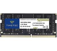ASFASFq-Timetec 16 Go DDR4 2666MHz PC4-21300 Non ECC sans Tampon 1,2 V CL19 2Rx8 Double Rang 260 Broches SODIMM pour Ordinateur Portable Ordinateur Portable mémoire RAM Module de Mise à Niveau