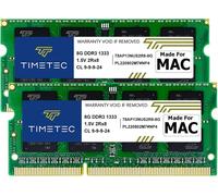 ASFASFq-Timetec 16 Go KIT(2x8 Go) Compatible avec Apple DDR3 1333 MHz PC3-10600 CL9 pour Mac Book Pro (début/Fin 2011), iMac (mi-2010, mi/Fin 2011), Mac Mini (Mi-2011) Mise à Niveau de la RAM Mac