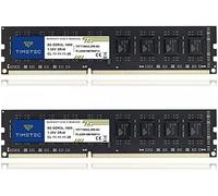 ASFASFq-Timetec 16 Go KIT (2x8Go) DDR3L/DDR3 1600MHz PC3L-12800/PC3-12800 Non-ECC sans Tampon 1.35V/1.5V CL11 2Rx8 Double Rang 240 Broches UDIMM Ordinateur de Bureau mémoire RAM Module Mise à Niveau