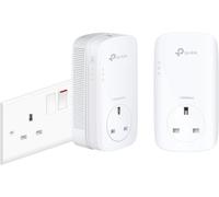 ASFASFq-TP-Link 1-Port Gigabit Passthrough Powerline Starter Kit, Data Transfer Speed Up to 1300 Mbps, Ideal for HD Video Streaming and Online Gaming, No Configuration Required, UK Plug (TL-PA8010PKI