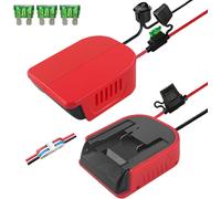 ASFASFq-TPDL Pack de 2 adaptateurs de Roue électrique pour Batterie Einhell Power X-Change 18 V, Adaptateur de Batterie avec câble de Fils 14 AWG, fusible et Interrupteur, convertisseur de Puissance