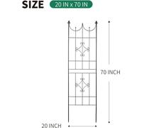 ASFASFq-Treillis Jardin Fer Set de 1 clôture Plante grimpante Grille Fleurs Arceau Rosier 180 x 50 cm, pour Roses et Plantes Grimpantes,Convient pour Le Jardin,Le Balcon
