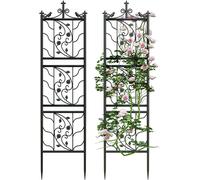 ASFASFq-Treillis Plante Grimpante Extérieur en Métal: Support Rosier Grimpant Jardin Treillage Fleur en Fer Forge Décoratif - 50x195cm