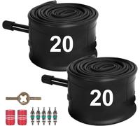 Asfasfq-Tubes De Vélo De 20 Pouces, Chambre À Air De Vélo Très Résistante Compatible Avec 20 X 1.75/1.95/2.0/2.125/2.25/2.30/2.35/2.40 Chambres À Air (2 Pack)