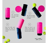 Asfasfq-Tubo Plus X3 - Pressurisateur De Balles De Padel Et De Tennis Boîte Hermétique Pour Maintenir La Pression Et Récupérer Le Rebond Capacité: 3 Balles Pompe Non Incluse