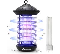 ASFASFq-Tueur d'Insectes Électrique 20W Anti-Moustique, Piège UV Intérieur Extérieur Imperméable, Couvre 1000ft², Inclus 1 Ampoule de Remplacement Offerte