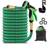 ASFASFq-Tuyau d'Arrosage Extensible 22.5M/75FT, Tuyau d'arrosage flexible Retractable avec 10 Modes de Pulvérisation,Tuyau d'Eau Réglable avec 3/4'' Adaptateurs, Convient pour le jardin, Lavage de Voi