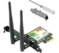 ASFASFq-Ubit Carte réseau Gigabit PCIe WiFi 6 Bluetooth 5.2, 802.11 AX Superspeed 2974 Mbps, PCIe Wireless Dual-Band (5GHz, 2.4GHz), MU-MIMO, OFDMA, Ultra Low Latency, PCI-E WiFi 6 Adaptateur pour PC