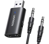 ASFASFq-UGREEN Adaptateur Jack Bluetooth 5.4 pour TV Télé Émetteur Récepteur 2 en 1 pour Voiture Prise Aux 3.5mm Transmetteur Auxiliaire Audio pour Casque Écouteurs Enceinte Amplificateur