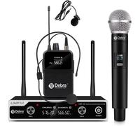 ASFASFq-UHF UBR-102 Pro ¿ Système de Micros sans Fil, Portée 80 m, Anti-Bruit, pour Église, Réunion, Karaoké et Mariage (1 Palmare + 1 Bodypack)