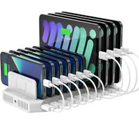 ASFASFq-Unitek 96W 10 Ports USB Station de Charge,Station de Chargement USB avec 2 Ports QC3.0, Chargeur USB Multiple Compatible avec Téléphone, Tablette