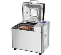 ASFASFq-UNOLD Machine à pain Backmeister Edel, 550 W, poids du pain 750-1000 g, revêtement céramique, 68456, argent, L 26,7 cm X l 36,9 cm X H 30,6 cm