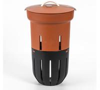 ASFASFq-Urbalive Lombricomposteur 12L - pour Le lit Surélevé de Jardin - Bac à Compost pour Déchets Organiques - Sceau Extérieur avec Couvercle- en Plastique Recyclé, Terre Cuite