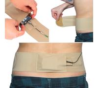 ASFASFq-URSA Sangle de taille avec pochette latérale (beige, taille M (73,7 cm - 106,7 cm)