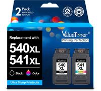 ASFASFq-Valuetoner PG-540XL CL-541XL Remanufactured Cartouche pour Canon 540 541 XL PG-540 CL-541 XL pour Pixma MG3650 MG3650s TS5151 TS5150 MX475 MG3600 MG3550 MG4250 MG3150 MG3250 (Noir Couleur, 2-