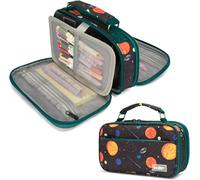 Asfasfq-Vaschy Trousse Scolaire, Plumier Sac À Crayons Enfants Garcons Grande Capacité Pochette Kawaii Organisateur Stylo Avec 2 Compartiments Principal Pour Primaire, Lycée, Collège Espace