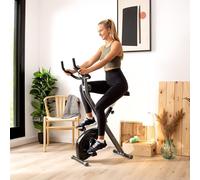 Asfasfq-Vélo Statique Pliable Magnétique X-Bike Avec Écran Lcd, Résistance Variable (8 Niveaux), Selle Confort, Volant D¿Inertie 1,5k, 2,5 Et 3kg, Pliage Facile Et Compact