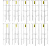 ASFASFq-VEVOR Cages à tomates 30x30x117 cm support pour plantes de jardin 10PCS, cages carrées pour plantes robustes, tours à tomates acier enduit de PVC argent pour légumes grimpants, plantes, fleur