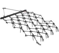 ASFASFq-VEVOR Herse Traînée à Chaîne 1707x1219 mm Niveleur d'Allée avec 80 Dents Acérées, Nivellement de Paysage, Préparation de Terrain Gazon, Herse Remorquable pour Tracteur, VTT, UTV, Allée Gravie