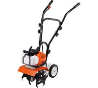 ASFASFq-VEVOR Motobineuse Thermique à Moteur Essence 43 CC à 2 Temps avec 4 Dents Avant Réglables en Acier Grandes Roues Installation Facile Cultivateur de Sol pour Potager Jardinière Travail du Sol
