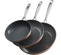 Asfasfq-Vevor Poêle En Aluminium Lot De 3pcs 20/27/30 Cm, Sauteuse En Céramique Antiadhésive Avec Poignée Résistante À La Chaleur, Ustensiles De Cuisine Restaurant, Pour Gaz, Électrique, Induction, G