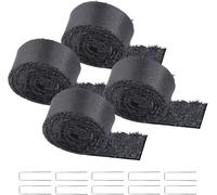 ASFASFq-VEVOR Rouleau de Paillis en Caoutchouc, 3x0,11 m, Tapis de Paillis Aménagement Paysager Lot de 4 Aspect Naturel Anti Mauvaises Herbes Facile à Couper, pour Allée Jardin, Plantes, Légumes, Fle