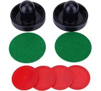 Asfasfq-Vgeby 2 Air Hockey Pushers Poussoir 4 Rondelles De Rechange 96mm Accessoires De Remplacement Pour Jeux De Tables